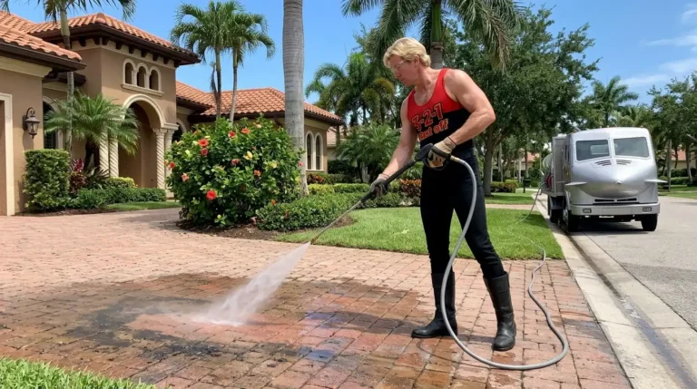 Paver driveway cleaning in Naples FL